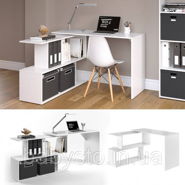 Стіл комп'ютерний кутовий Forte Alma 1200x770x500 Бетон