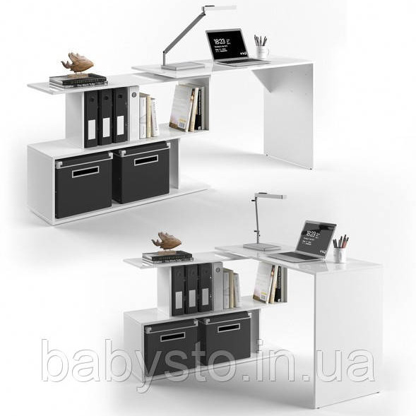 Стіл комп'ютерний кутовий Forte Alma 1200x770x500 Бетон