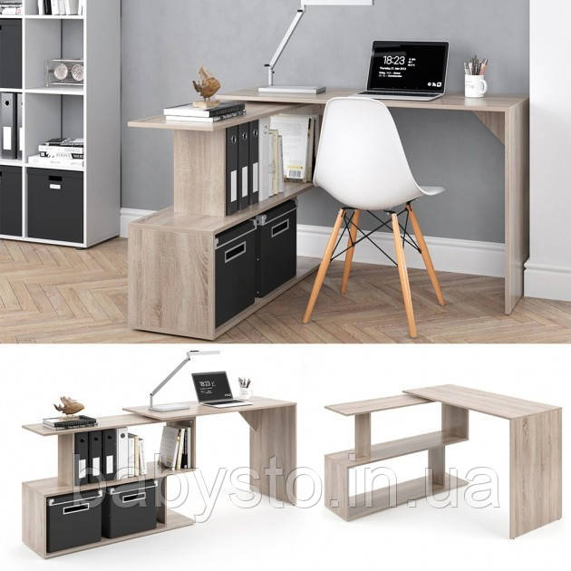Стіл комп'ютерний кутовий Forte Alma 1200x770x500 Дуб сонома