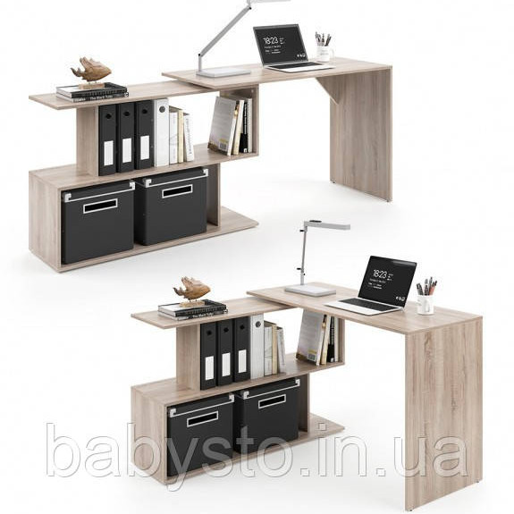 Стіл комп'ютерний кутовий Forte Alma 1200x770x500 Дуб сонома