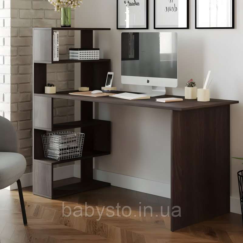 Стіл комп'ютерний  Moreli Christer Ш1416*В1226*Г600 Венге темний