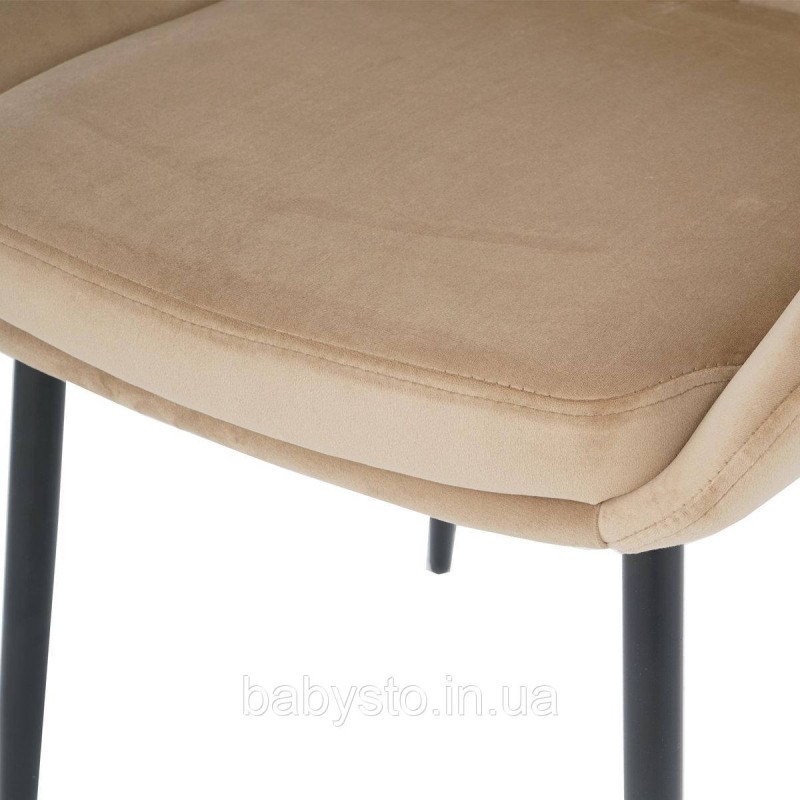 Стілець кухонний ALFIE чорний каркас/беж