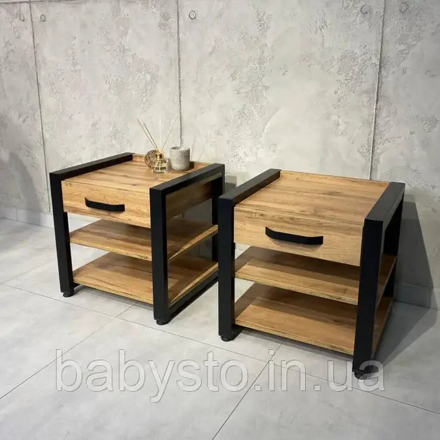 Тумба приліжкова RoMax Loft Дуб Тахо