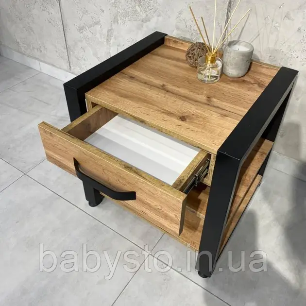 Тумба приліжкова RoMax Loft Дуб Тахо
