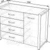 Комод для одягу RoMax Loft Дуб Тахо