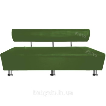 Офісний диван AVVS для очікування/приймальної 200 см ніжки 14см темно-оливковий