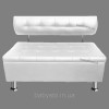 Офісний диван з нішею AVVS для очікування/приймальної 150 см ніжки 14см білий