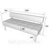 Офісний диван AVVS для очікування/приймальної 150 см з прошивкою темно-оливковий
