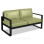 Диван металевий AVVS Бостон вуличний 130 см лофт з підлокітниками екошкіра світло-оливковий