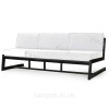Диван металевий AVVS Атлас  156 см лофт велюр білий