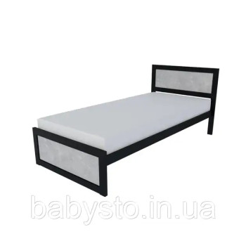 Ліжко односпальне RoMax Loft 90х200 Індастріал/Чорний