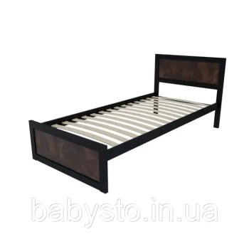 Ліжко односпальне RoMax Loft 90х200 Оксид/Чорний