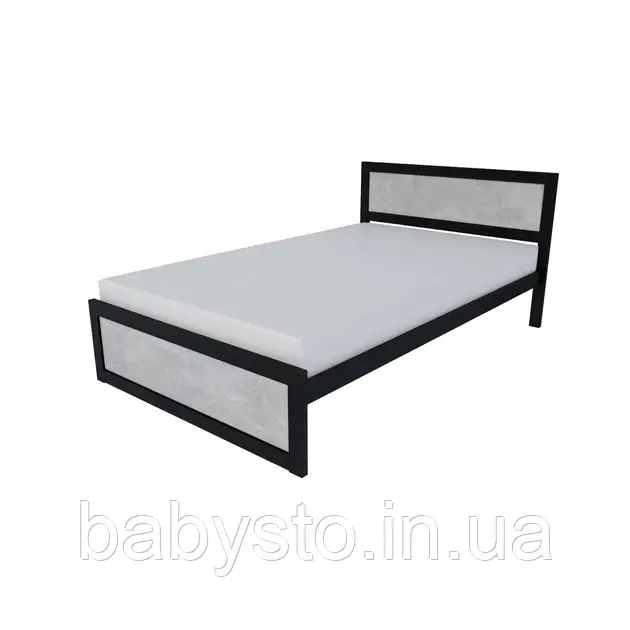 Ліжко односпальне RoMax Loft 140х200 Індастріал/Чорний