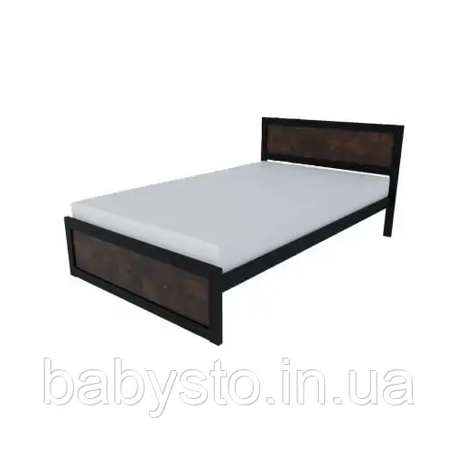 Ліжко односпальне RoMax Loft 140х200 Оксид/Чорний